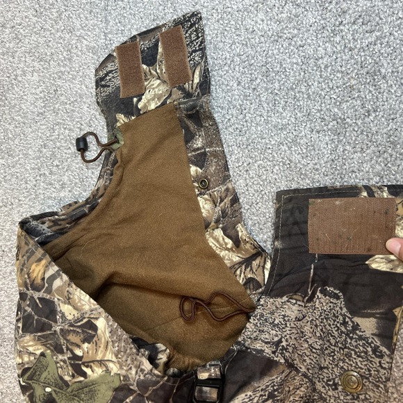 LL Bean Hood Mens One Size Camo Fleece Lined Snap On Hunting Jacket Accessory - Picture 9 of 9